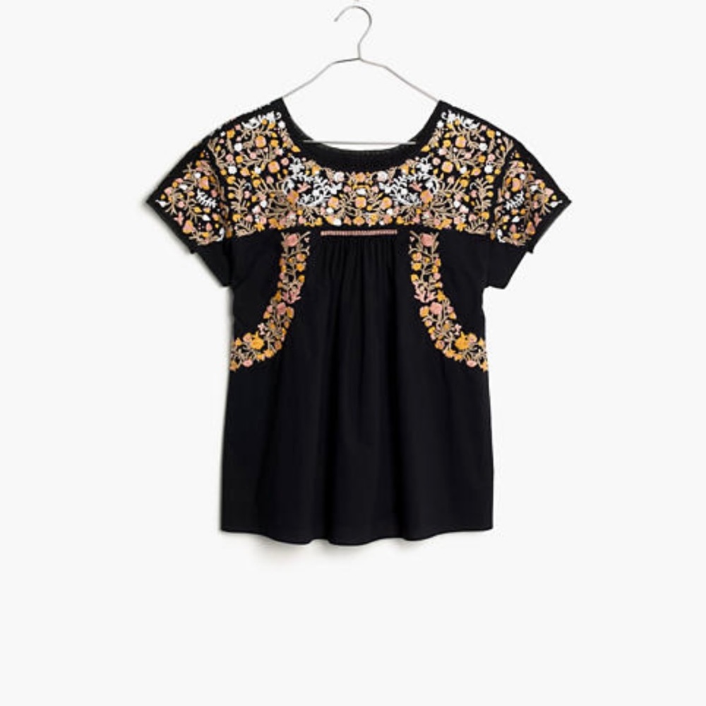 Madewell embroidered top